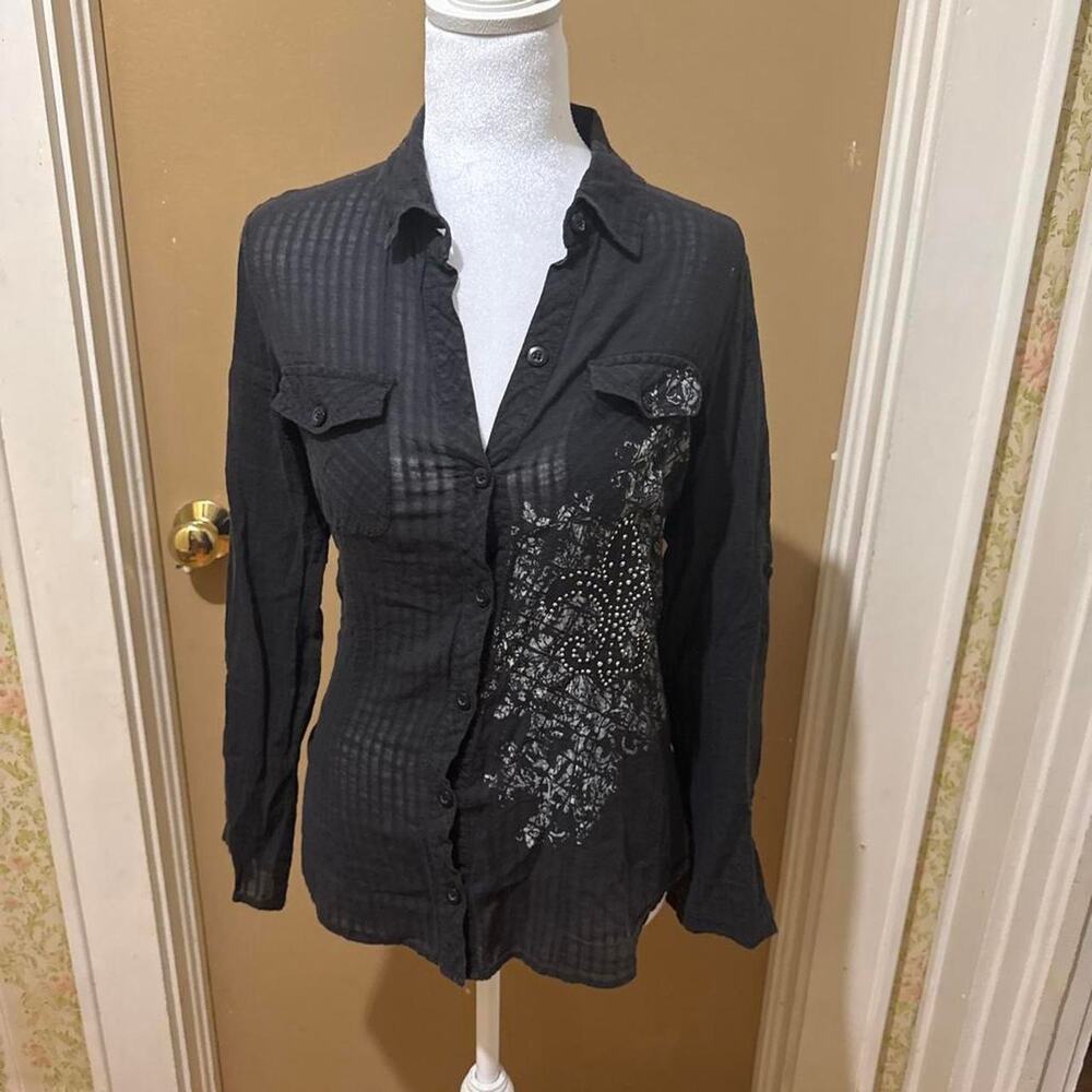 Black button up shirt